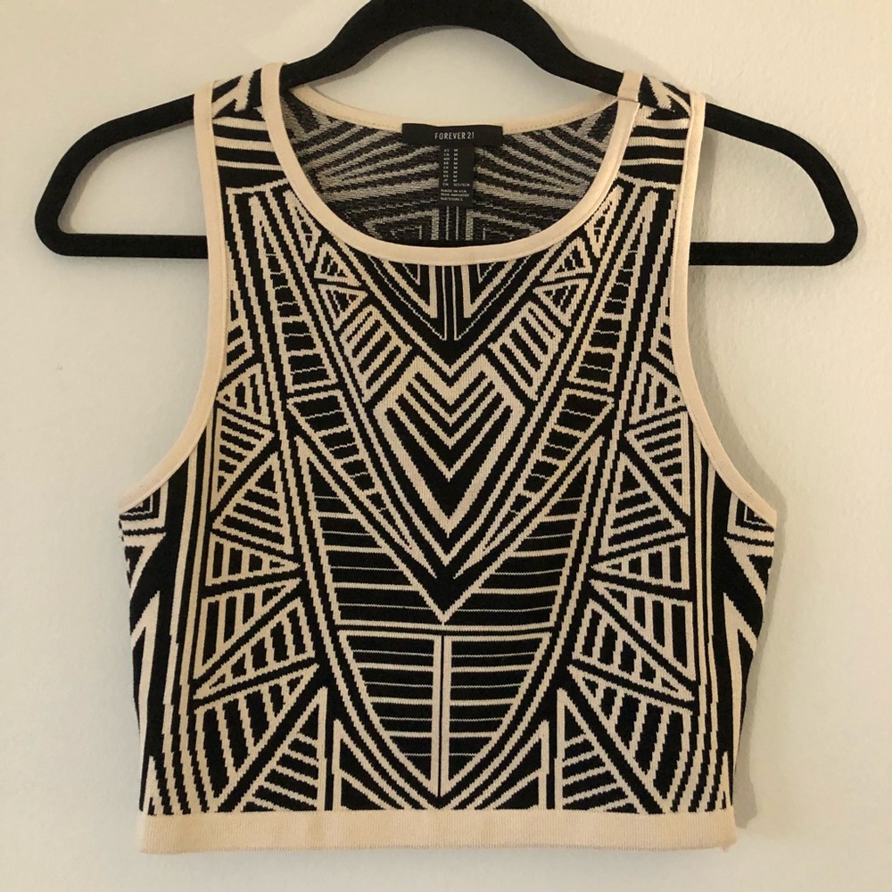 Forever 21 Tribal Print Crop Top